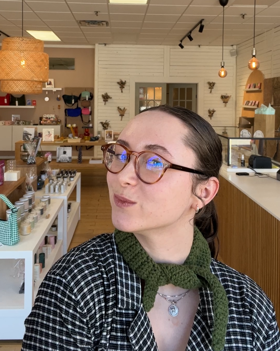 Hand-Crocheted Mini Neck Scarf