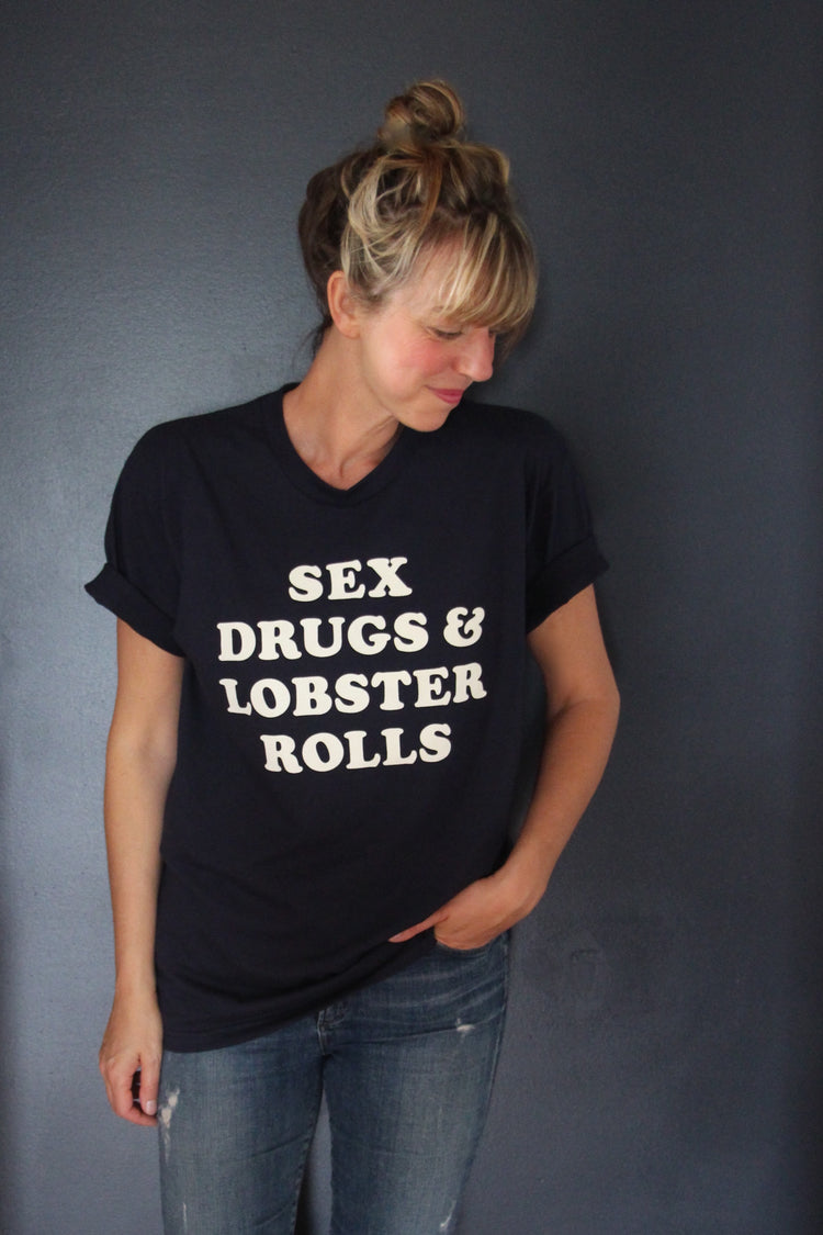 Sex, Drugs & Lobster Rolls Unisex T-Shirt - Navy