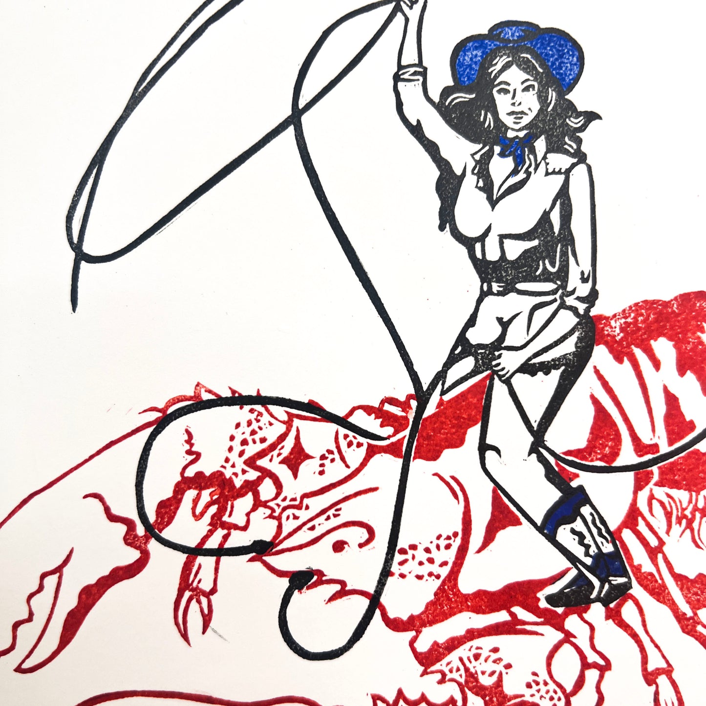 Lobster Cowgirl Print