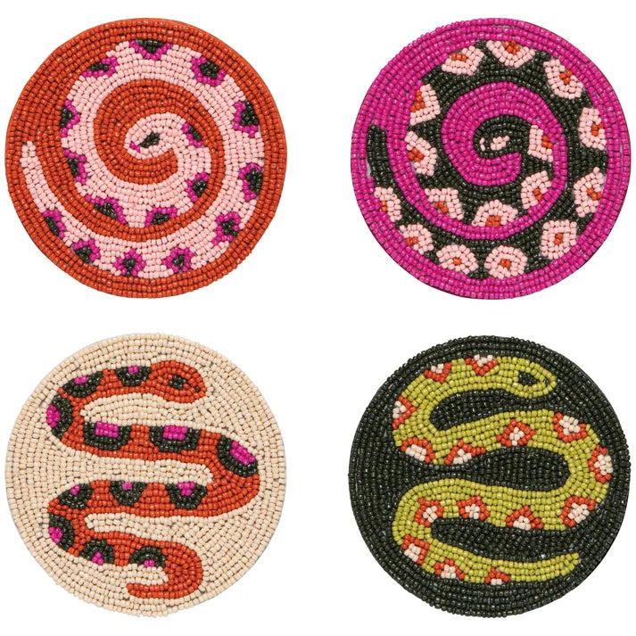 Gardenland Beaded Coasters (Set of 4)