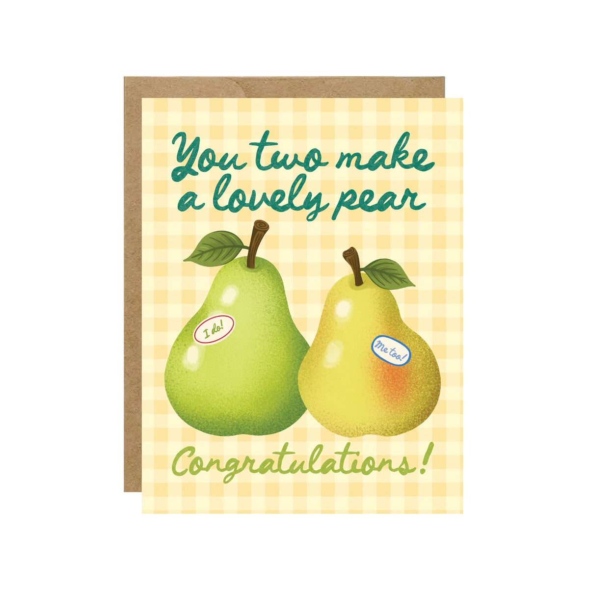 You Two Make A Lovely Pear Engagement Card