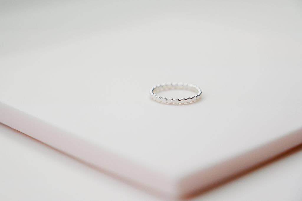 Silver Flatball Stackers Ring