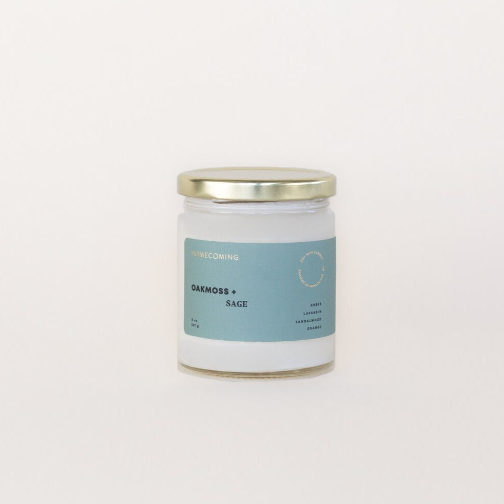 Homecoming Candles | Oakmoss + Sage