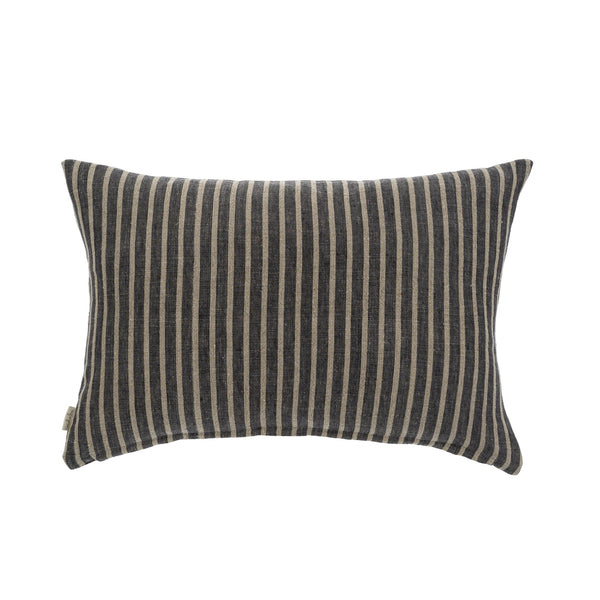 Pinstripe Linen Pillow Grey