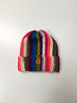 Hand-knit Multicolor Stripe Beanie