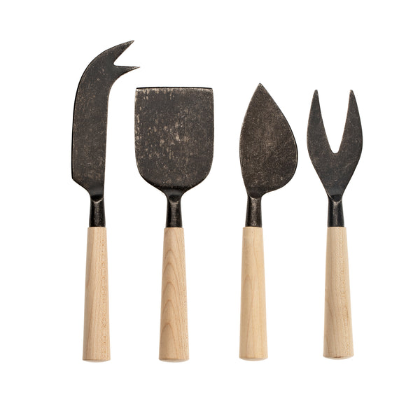 Maple Wood Cheese Knives