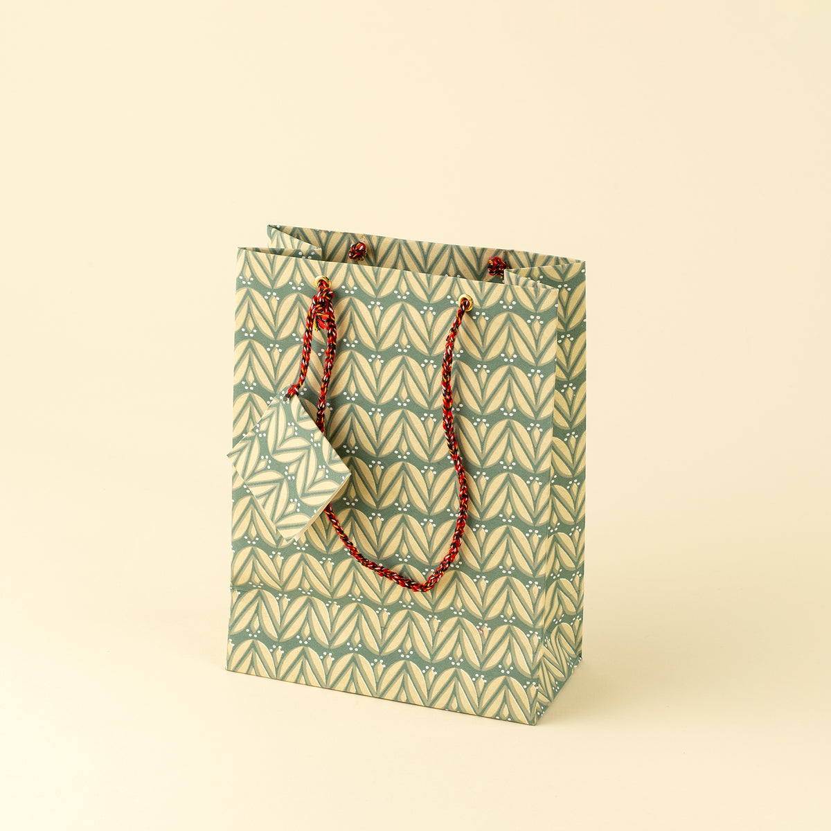 Emerald Laurel Block Print Bag S