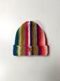 Hand-knit Multicolor Stripe Beanie
