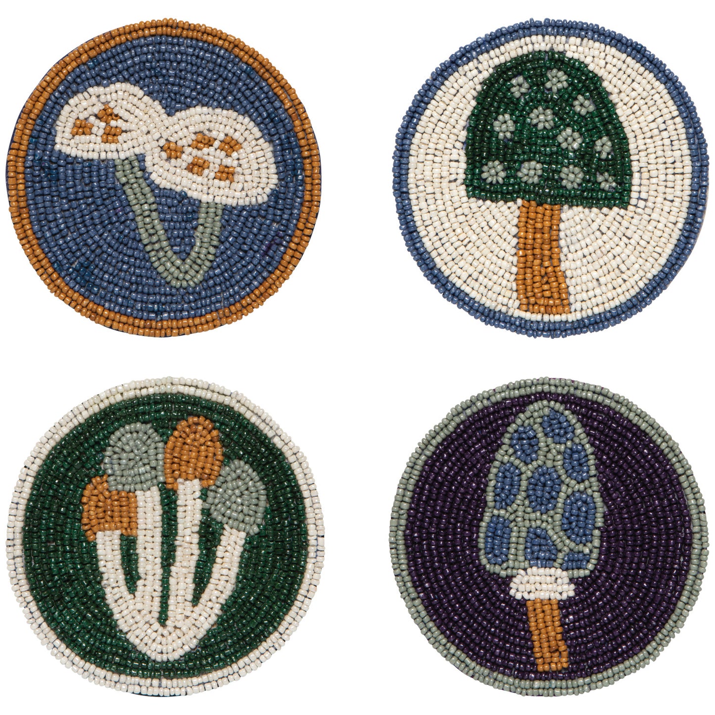 Wildgrove Beaded Coasters (Set of 4)