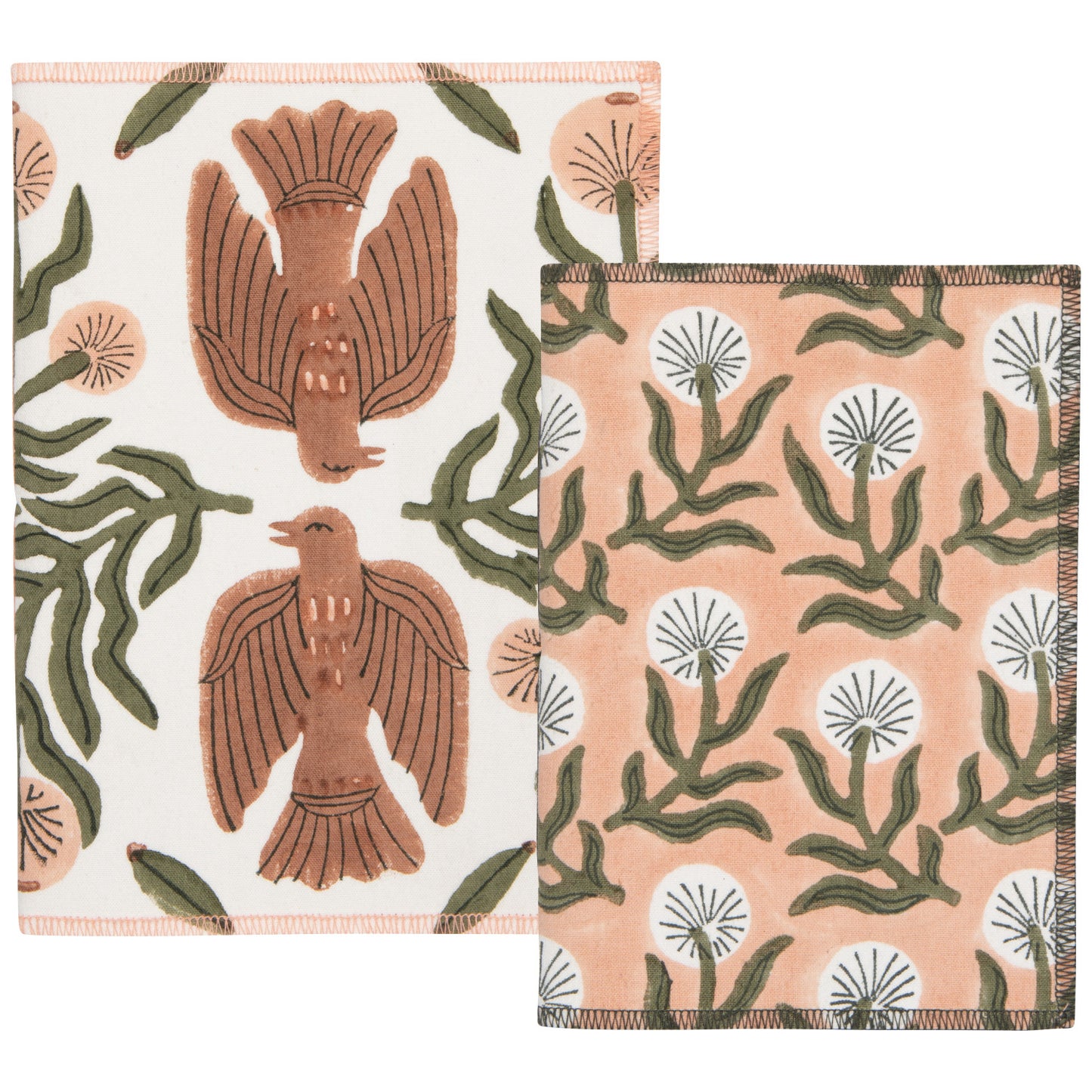 Peregrine Block Print Notebooks (Set of 2)