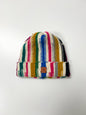 Hand-knit Multicolor Stripe Beanie