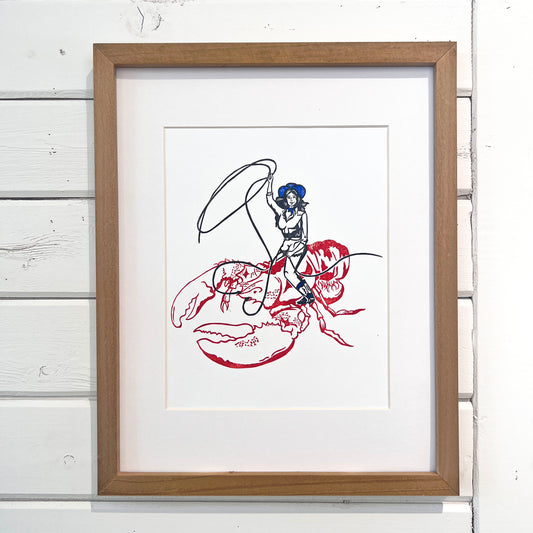 Lobster Cowgirl Print