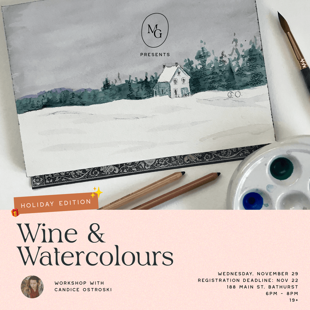 Holiday Wine & Watercolours Workshop