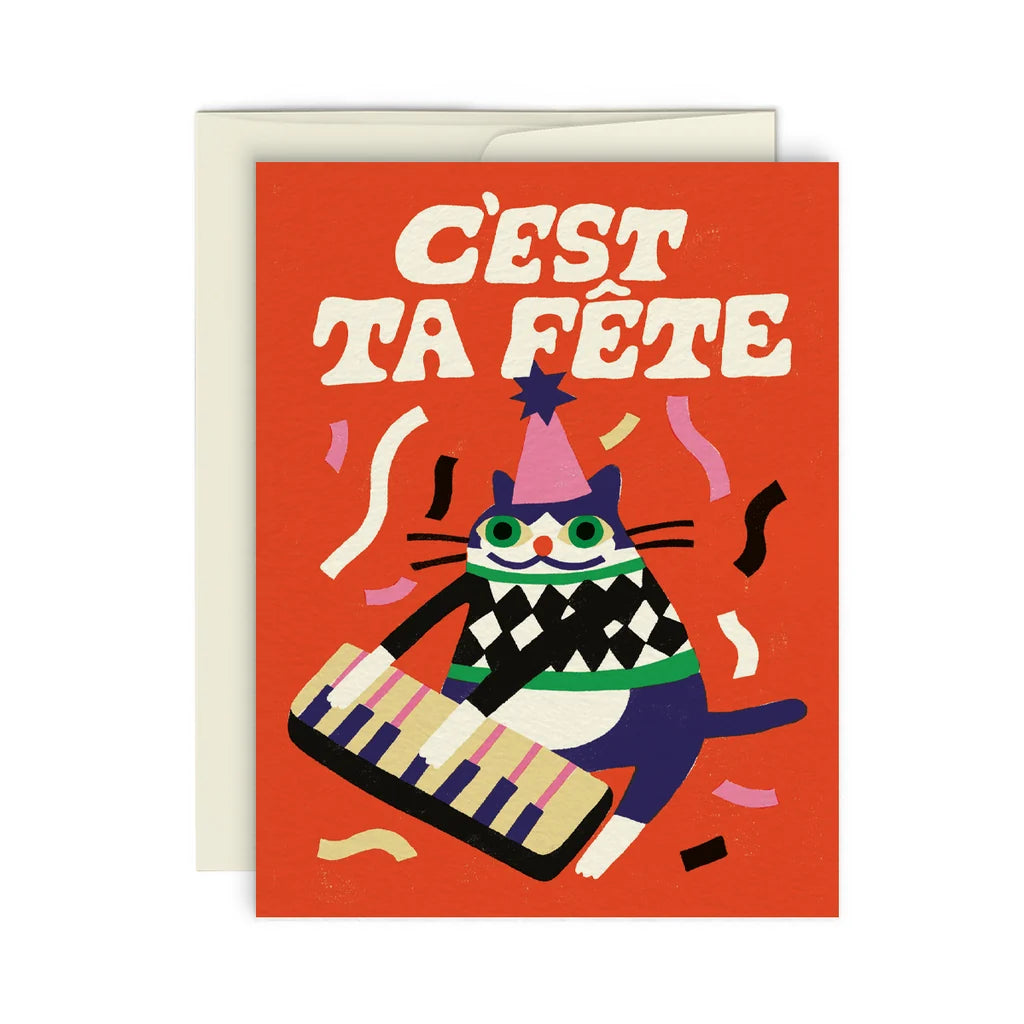 C'est ta Fête Cat Card