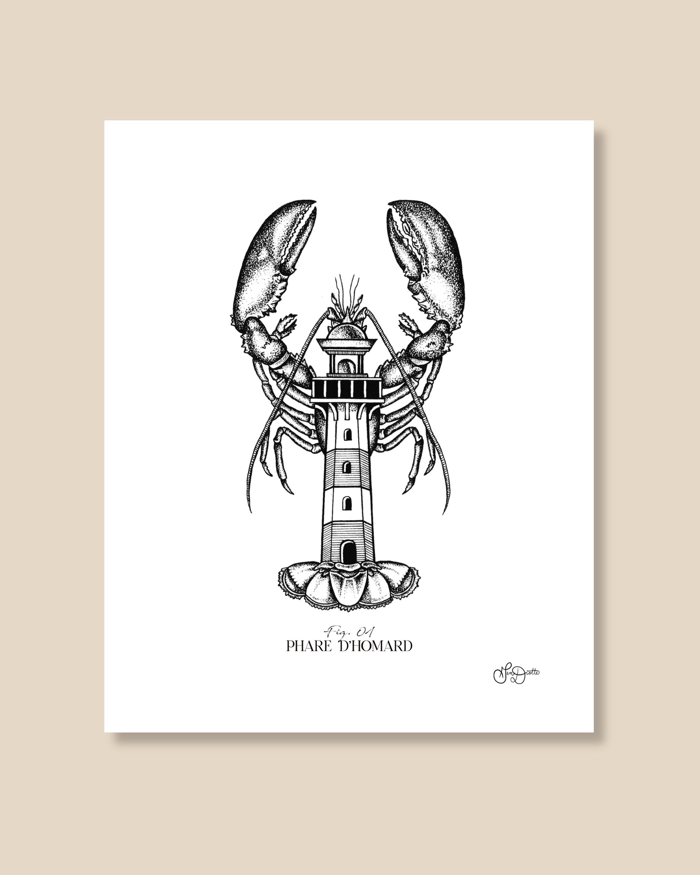 Phare d'Homard Print
