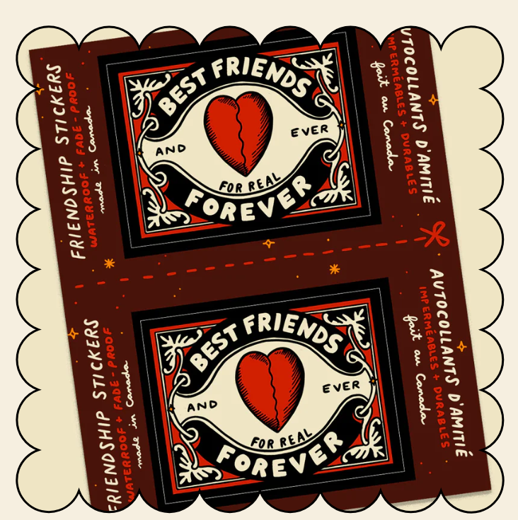 Best Friends Giftable Sticker Set