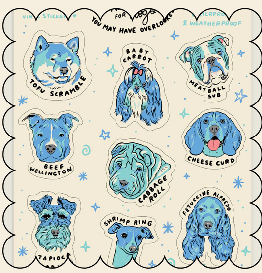 Food Dogs Mega Sticker Sheet