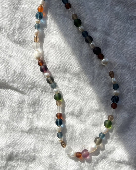 Beaded Seaglass Necklace