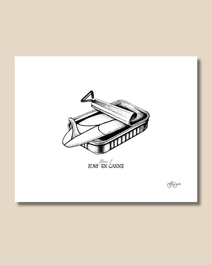 Surf en Canne Print