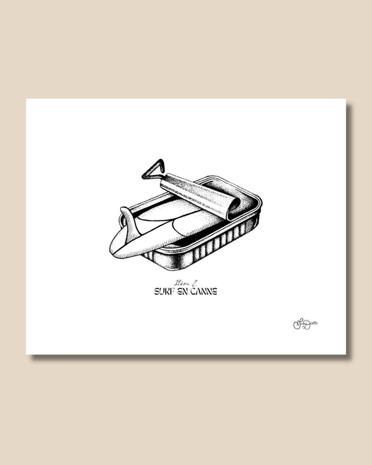 Surf en Canne Print