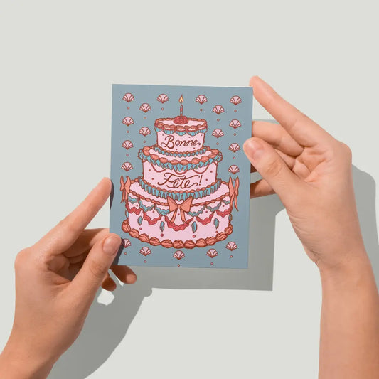 Bonne Fête Cake Card