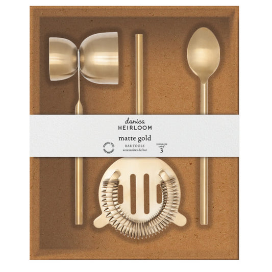 Bar Tools Matte Gold