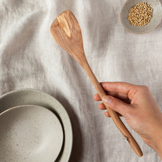 Olive Wood Wavy Spatula