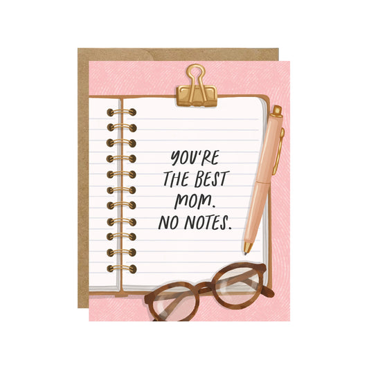 Best Mom No Notes Greeting Card