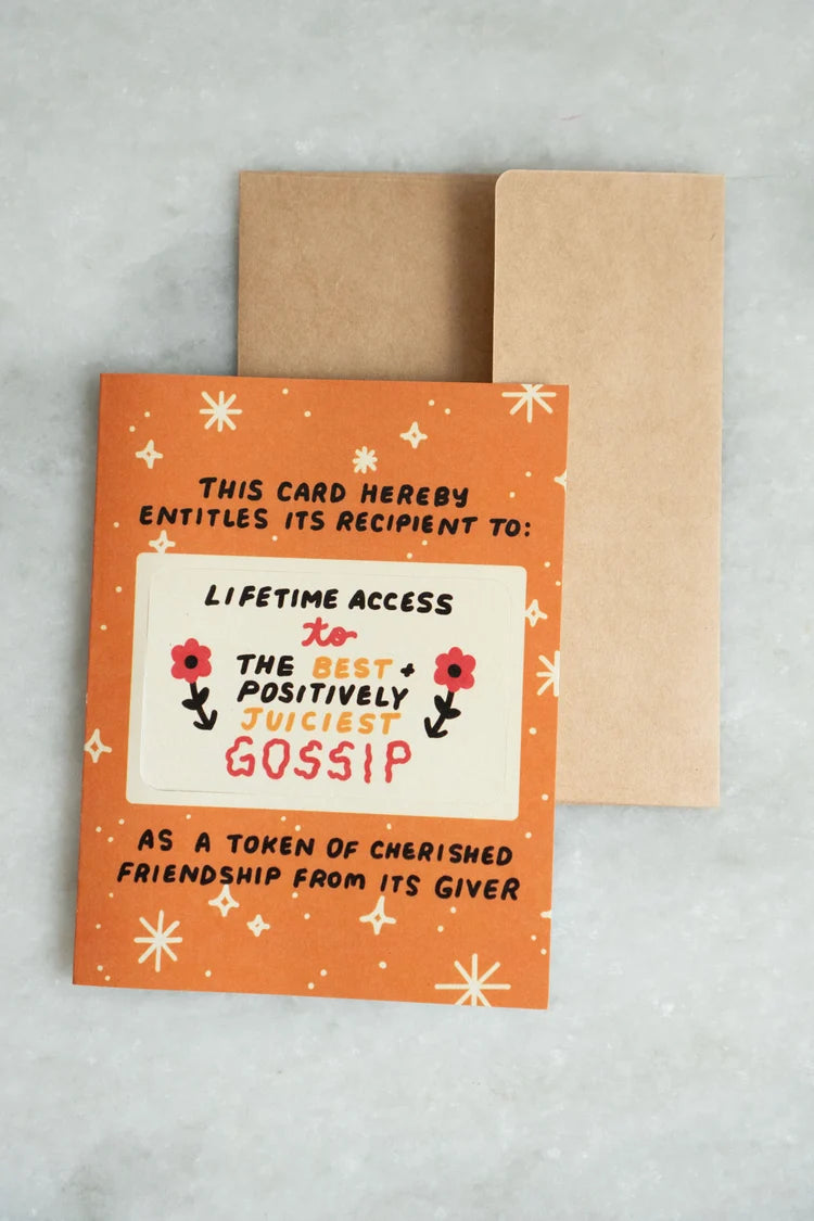 Access To Gossip - Punch-Out Novelty Card
