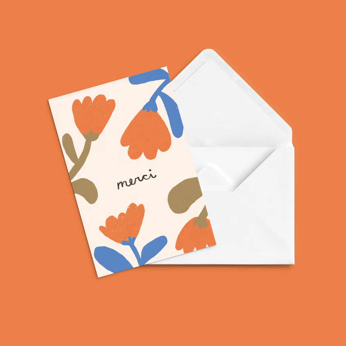 Merci Flowers Card