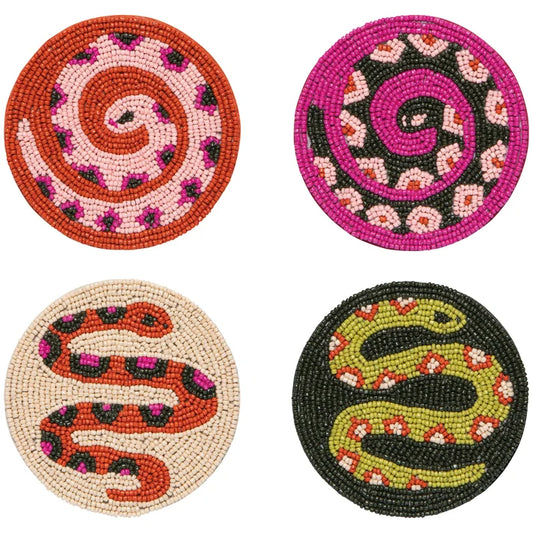 Gardenland Beaded Coasters (Set of 4)