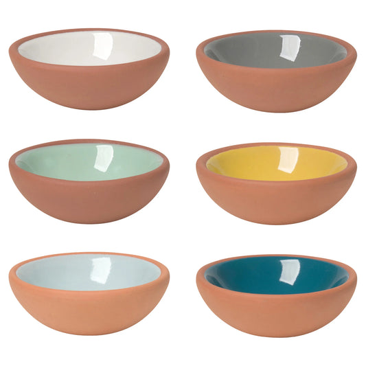 Sky Terracotta Pinch Bowls (Set of 6)