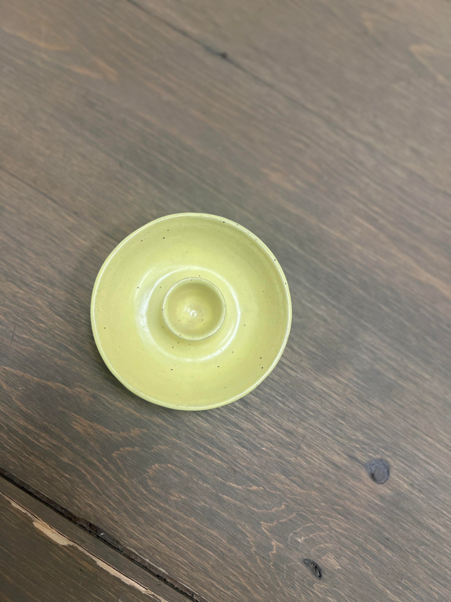 Matte Yellow Saucer Candle Holder