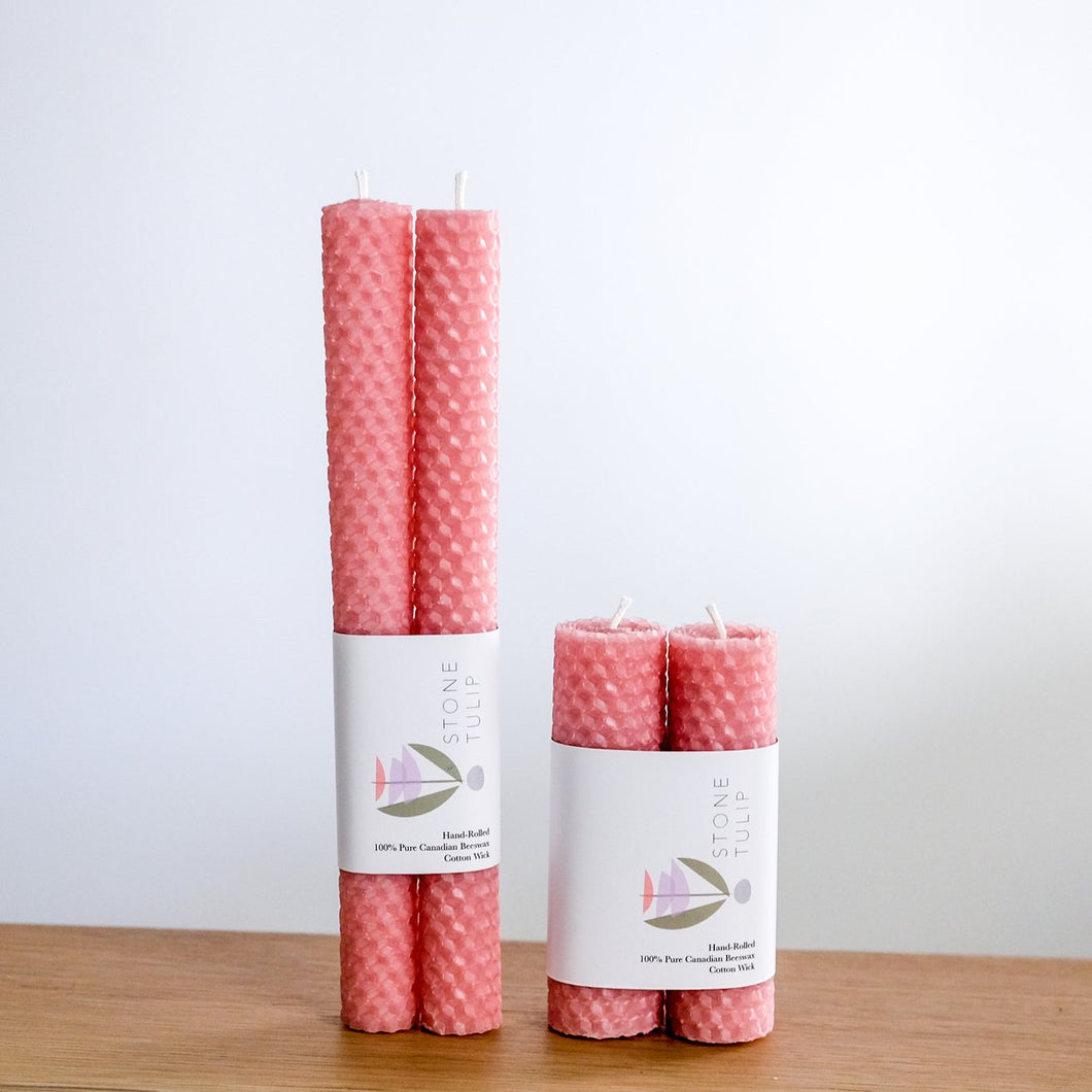 Flush Handrolled Beeswax Candles