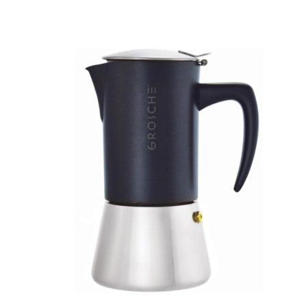 Milano Steel Black Stovetop Espresso Maker