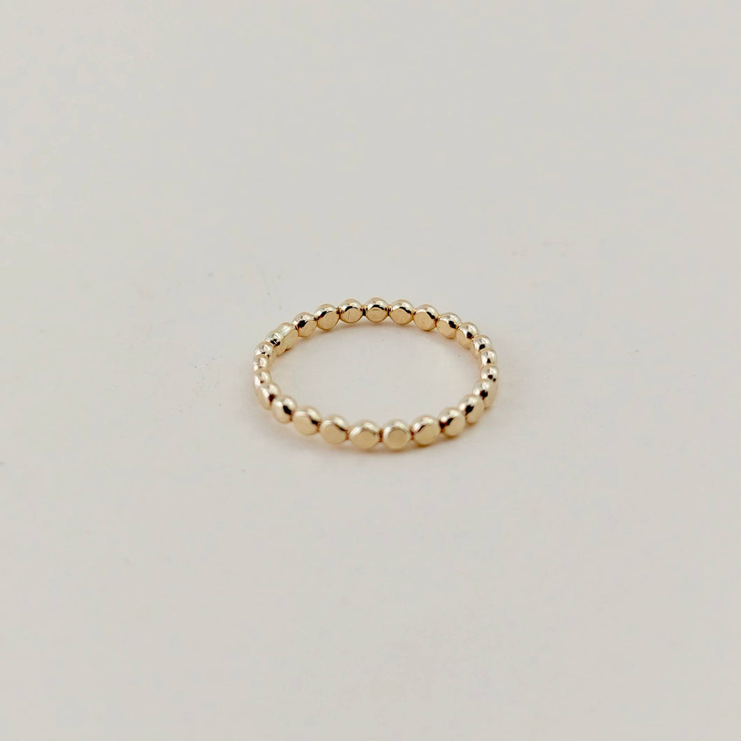 Gold Flatball Stacker ring