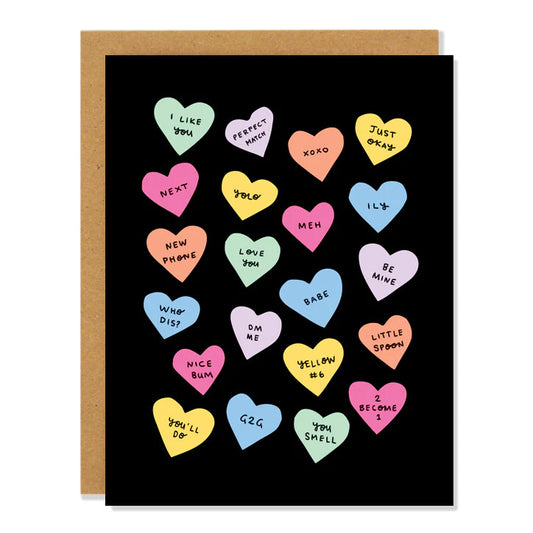 Candy Hearts Card