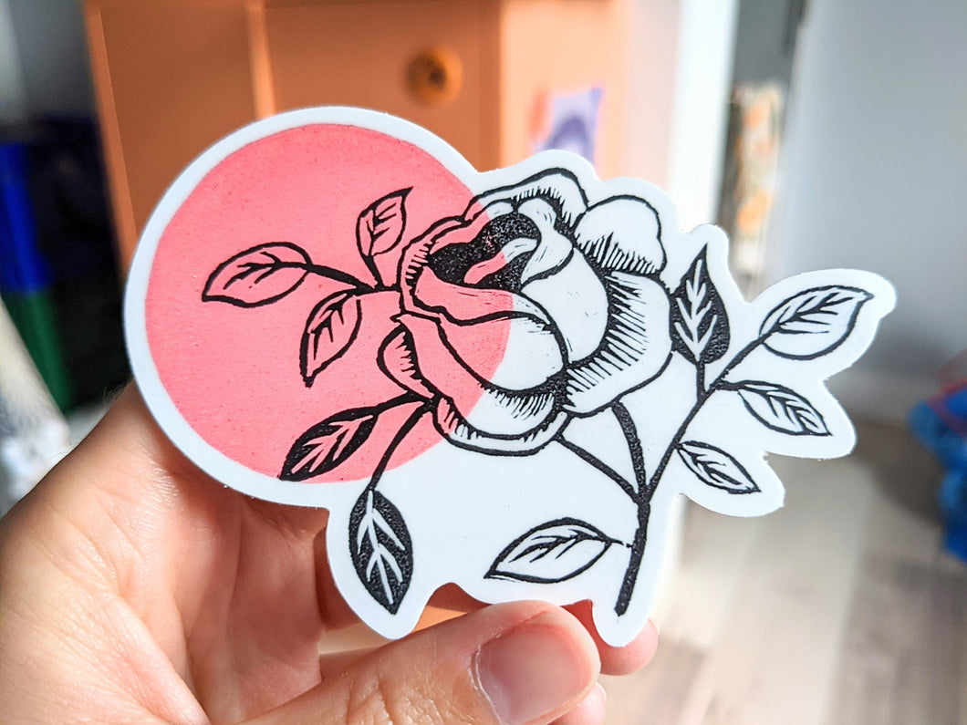Golden Hour Rose Sticker